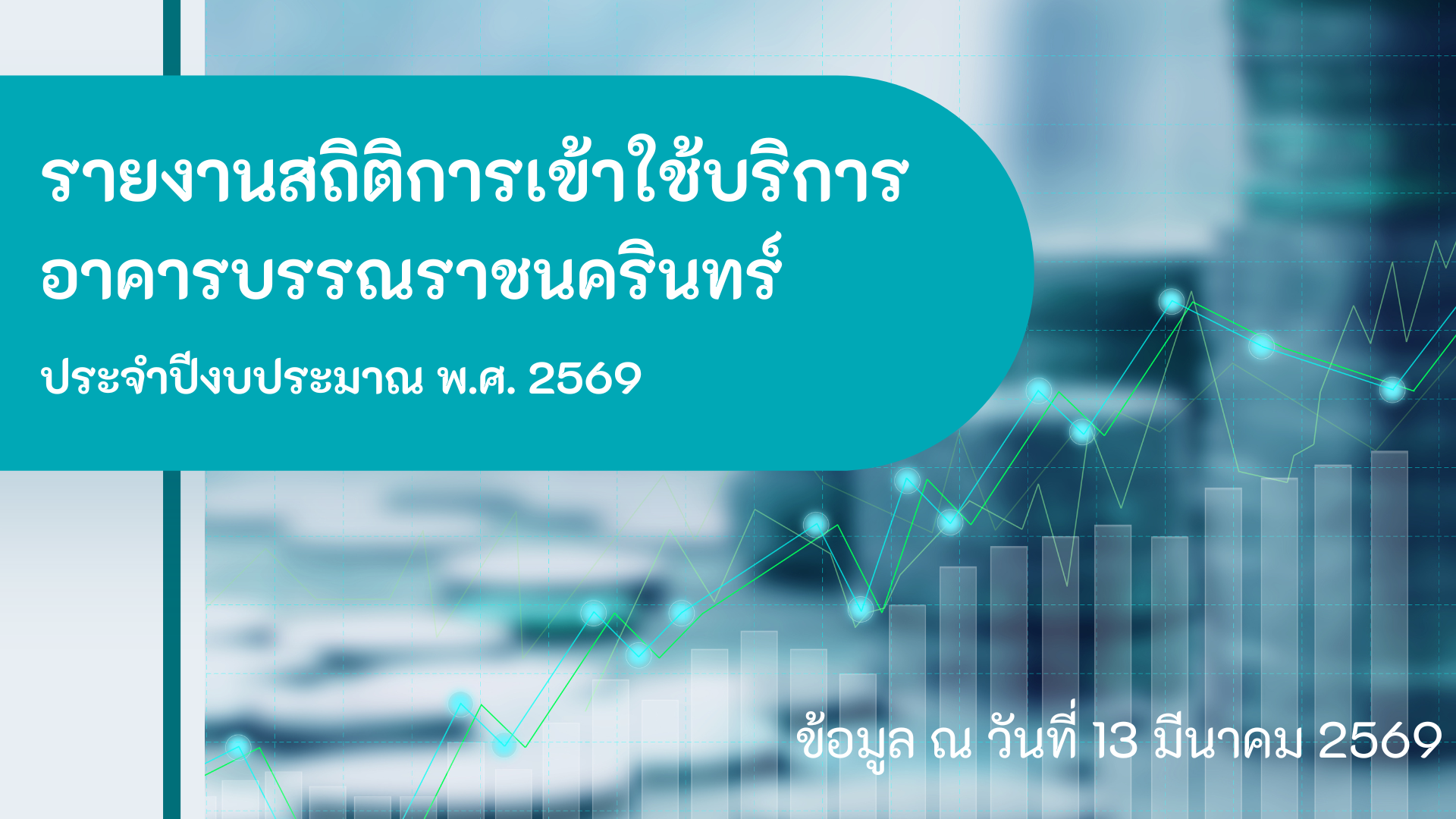 สถิติการใช้บริการอาคารบรรณราชนครินทร์ (ห้องสมุด) ประจำปีงบประมาณ พ.ศ. 2569